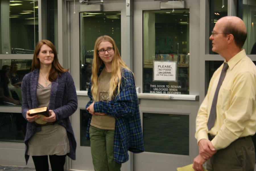 The school-wide Poetry Out Loud competition took place on Thursday, Dec. 10 in the library. Congrats to Grace Burgess, Grace Leckey and Hannah Torma for their wins.