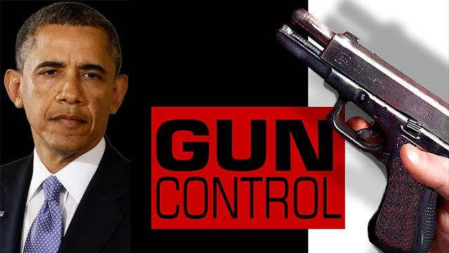 President Barack Obama consulting with community members about enforced gun laws.