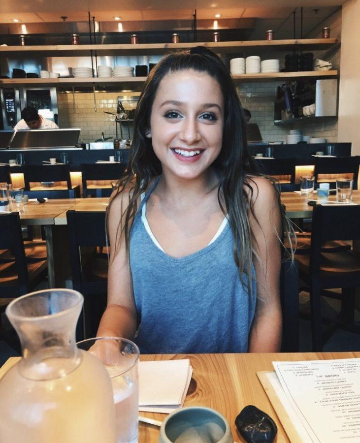 Freshman Alexa Dangel enjoys lunch at Yona, a local restaurant.
