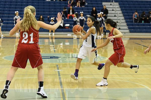 Girls JV basketball goes up against McLean.