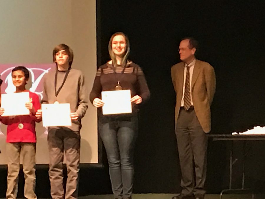 Senior Cassie Block wins Outstanding Interpretation in the Film category for the county-wide Reflections Contest.