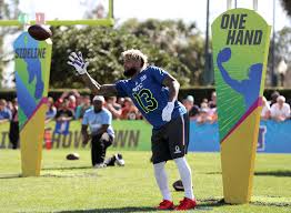 Odell Beckham Jr. of the New York Giants competes in the NFL Best Hands competition. (Nfl.com)