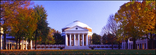 UVA rotunda on campus quadrangle