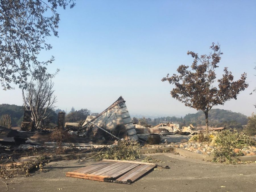 Home destroyed by fire in Sanoma, CA