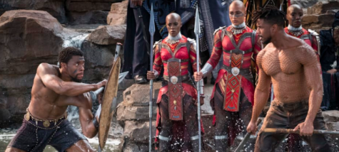 King T'Challa (Chadwick Boseman) and Erik Killmonger (Michael B. Jordan) in Black Panther