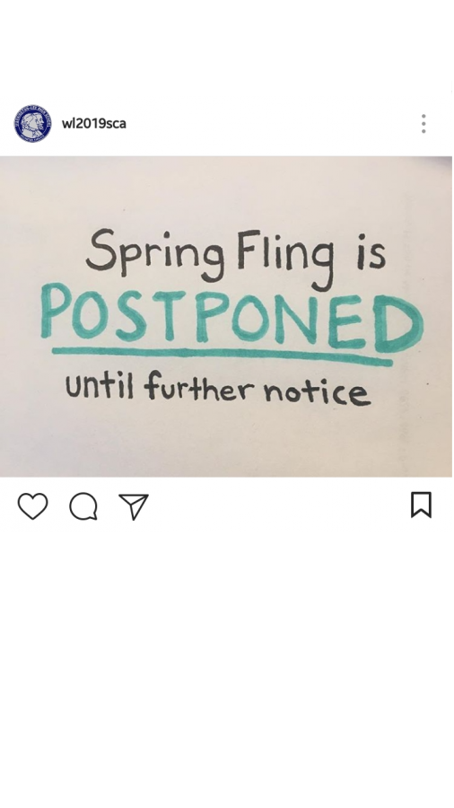 The junior class announced the postponement via Instagram