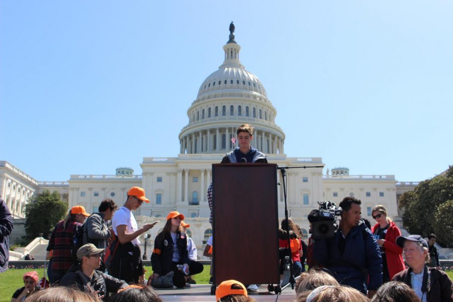 Students from all around the area spoke at the event.