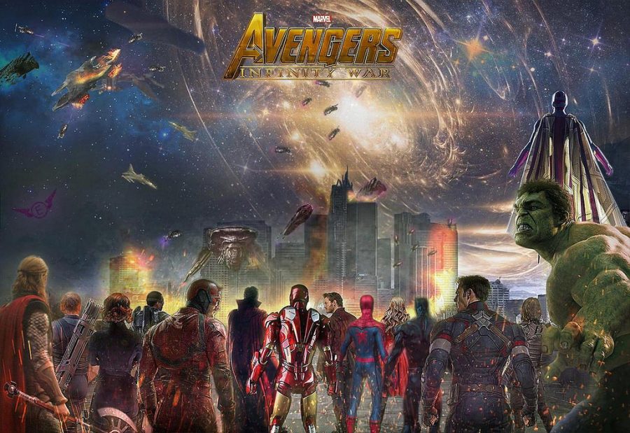 The Marvel Cinematic Universe Characters represented on a movie poster