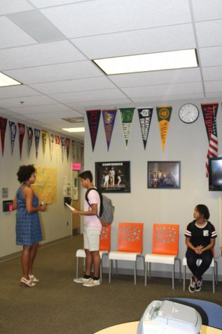 Students wait to meet with their counselors. The counseling office offers many resources for counselors to use to help students pay for college.