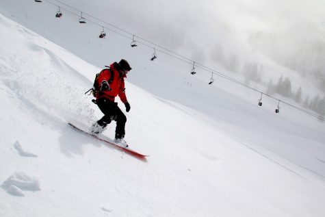 On board or on skiis?