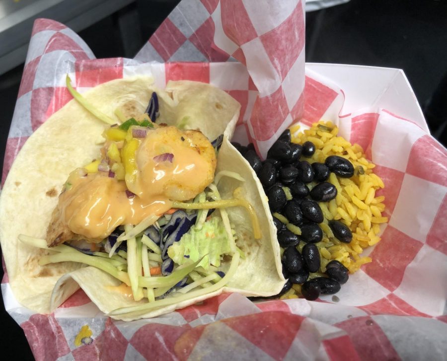 A meal offered by the Career Centers student-run food truck