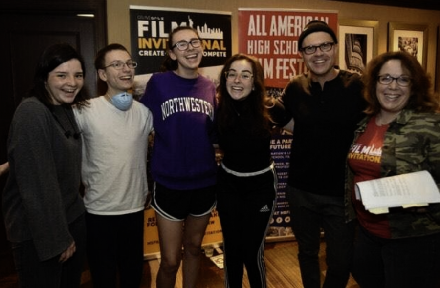 IB film students with Tom Oliva, the co-founder of the festival. 