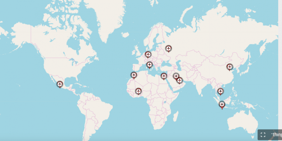 Map+of+students+at+the+school+who+have+lived+abroad