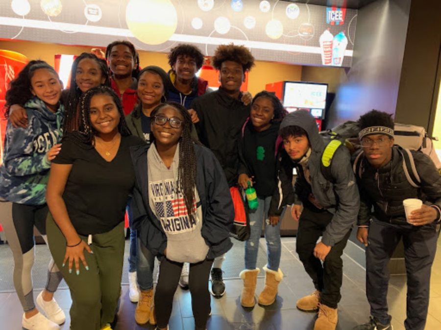 The Black Student Union at their movie night to see the movie Harriet. The club commonly holds out-of-school activities to connect what they talk about in the school to fun bonding activities. 