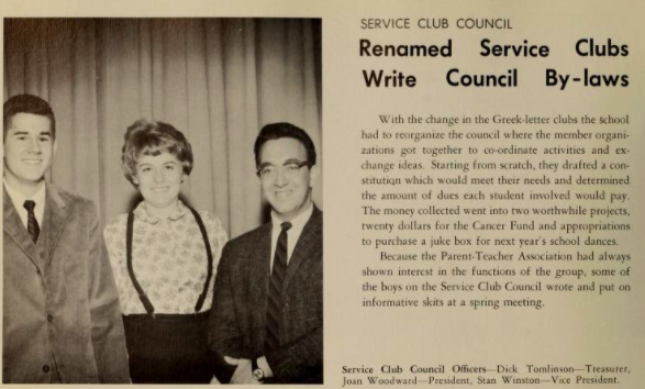 Winston is shown the 1964 W-L yearbook.