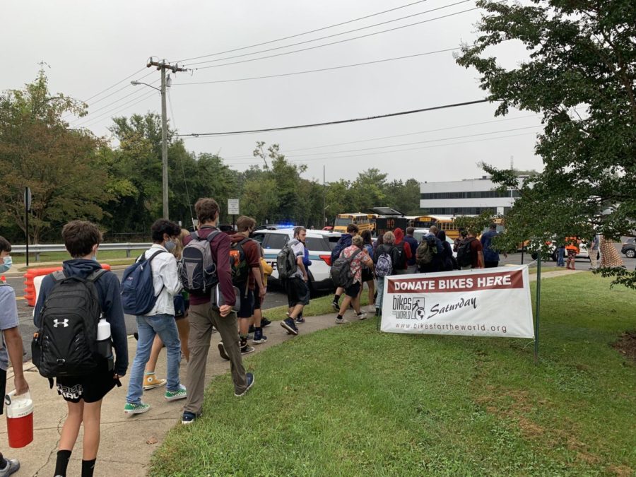 Students were ushered away from the building on the day of the incident. Many police showed up to help guide people on where to go. 