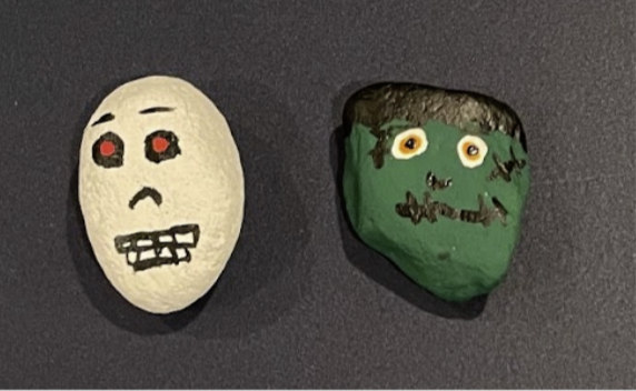 Spooky painted rocks