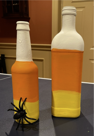 Painted candy corn bottles