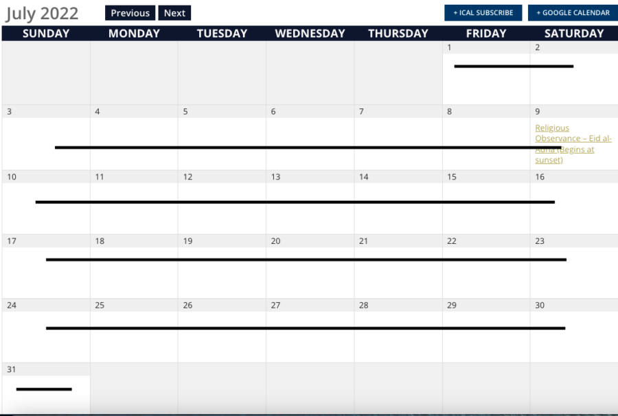 School calendar 