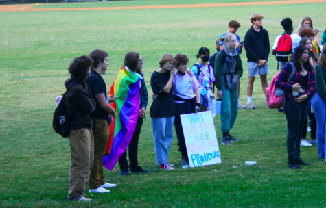 Teens gather to protect the transgender community