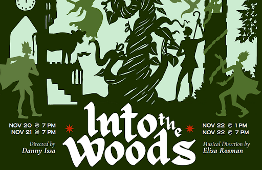 The school's official poster for “Into the Woods.” The production runs from Nov. 21-23.