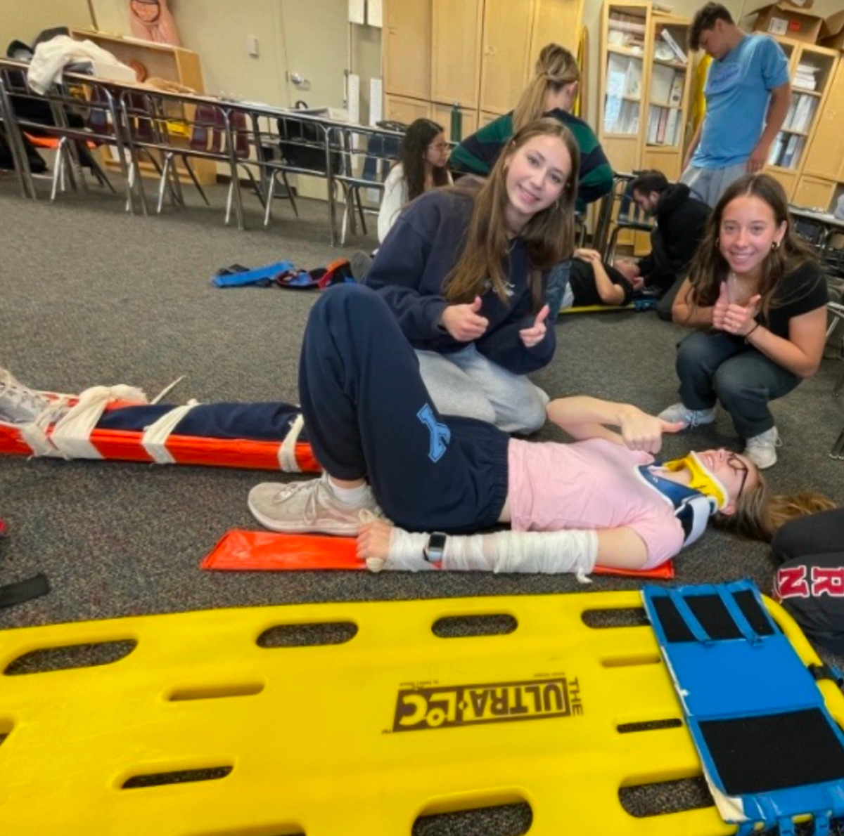Hoffman is undergoing her EMT training at the school to receive her certification. Becoming an EMT helped further Hoffman’s medical experience. 